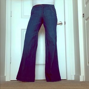 Paris Hilton Blue Denim Wide Leg Flare Jeans 27